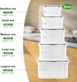 5 PCS Large Leakproof Fruit Containers with Removable Colanders, Dishwasher and Microwave Safe