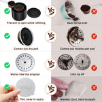 Nessus Reusable Kit for Nespresso Vertuo, Reusable Aluminum Foil Seal Lid, Holder, Brush, 100 Pcs Food-Grade Capsules for Vertuo Plus Next