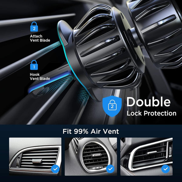 LISEN Magnetic Phone Holder for Car with Upgraded Clip and Ultra 6 Strong Magnets