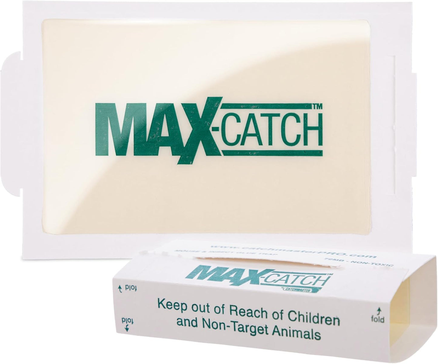 Catchmaster Max-Catch Mouse & Insect Glue Trap 72pk, Mouse Traps Indoor for Home, Sticky Pest Control Adhesive Tray for Catching Bugs, Non Toxic Bulk Pre-Baited Glue Boards