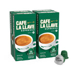 Cafe La Llave Latin Style Espresso Pods, Dark Roast, 80 Count Aluminum Capsules