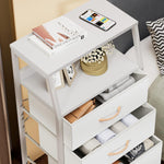 White dresser with 5 drawers for bedroom, hallway, entryway, nursery, closet organizer