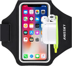 Running Armband for iPhone and Galaxy Phones with Earphone Bag and Zipper Slot