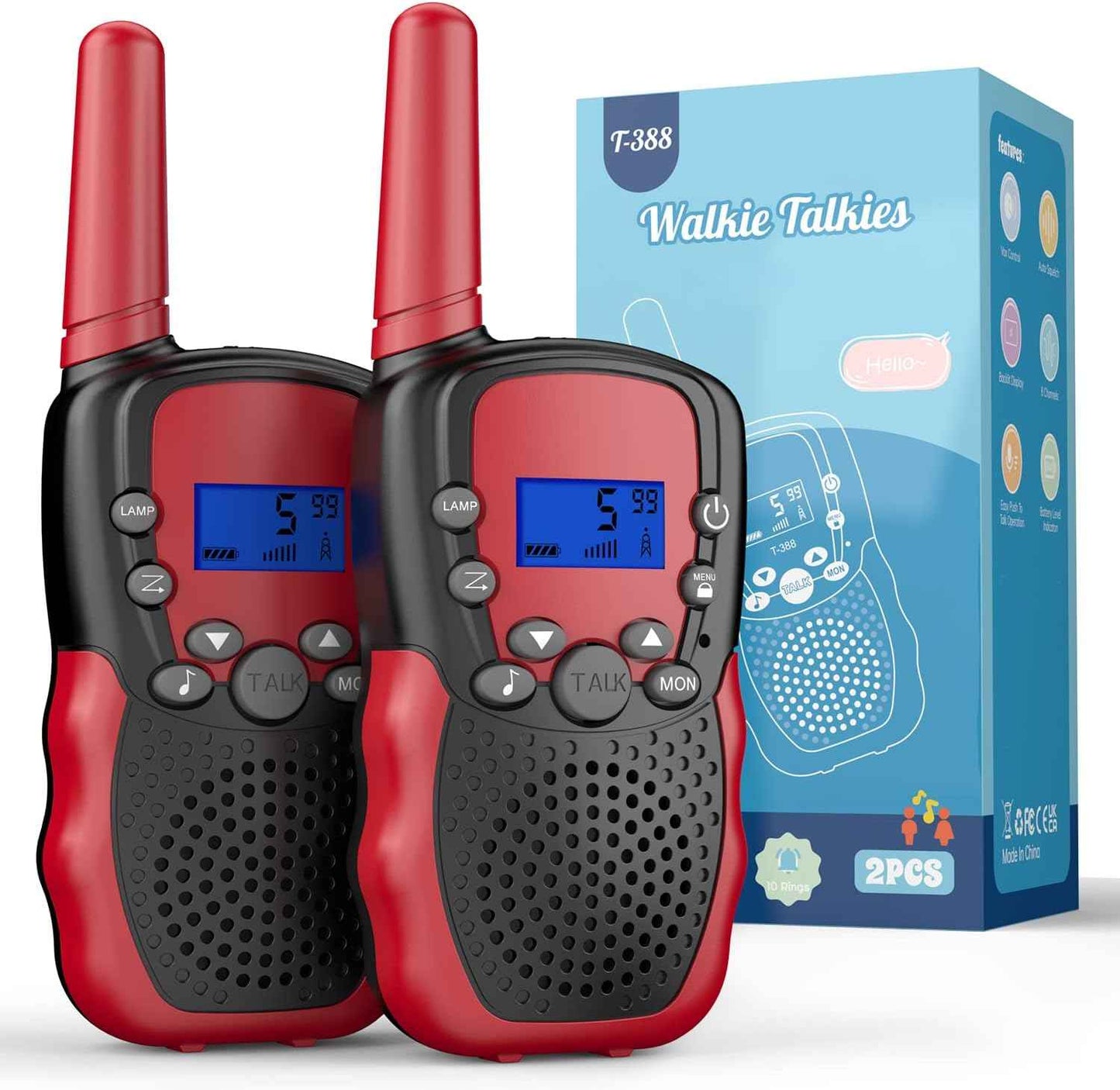 Selieve Toys for 3-12 Year Old Boys Girls, Walkie Talkies for Kids 22 Channels 2 Way Radio Toy with Backlit LCD Flashlight, 3 Miles Range for Outside, Camping, Hiking