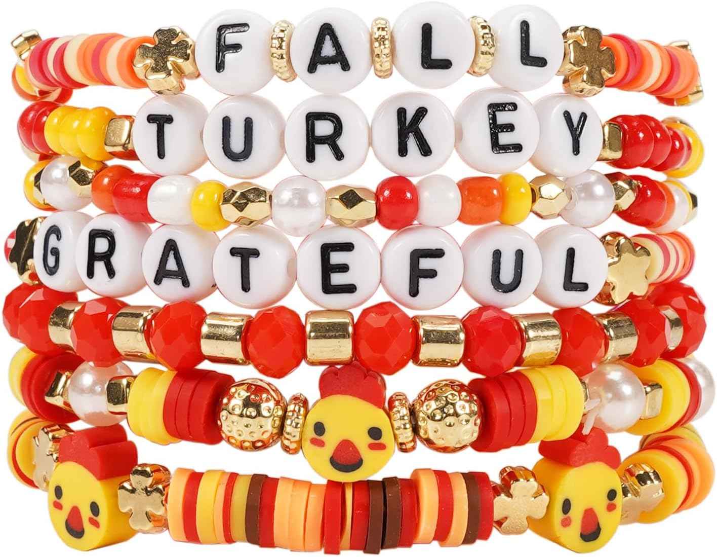 Twinfree Bohemian Bracelets for Women Stretch Multilayer Colorful Beads Bracelet with Charm Jewelry