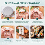 White Rice Paper Wrappers, 34 Sheets, Non-GMO, Gluten-Free, Low Carb, Vietnamese Rice Wraps