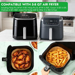 BYKITCHEN 300PCS Disposable Air Fryer Liners for Ninja AF141 5QT Pro AF181 6.5QT, Chefman 6 QT, Cosori 6QT &Other 5 to 8Qt Airfryer, 8 Inch Round Air Fryer Parchment Paper, Airfryer Basket Accessories
