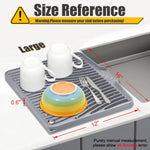 Silicone Dish Drying Mat for Kitchen Counter, Heat Resistant and Non-Slip