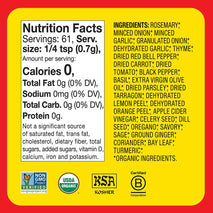 Bragg Branded Organic Sprinkle Spice Seasoning, 24 Herbs & Spices, Gluten Free, 1.5 Oz