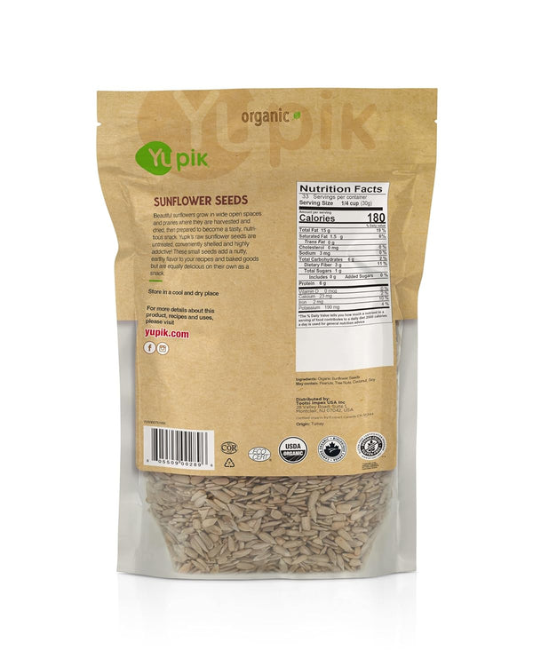 Organic Sunflower Seeds No Shell 2.2 lb Non-GMO Vegan Gluten-Free Kosher Healthy Snacks