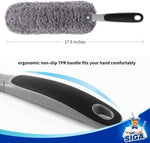 MR.SIGA lint-free microfiber duster for household cleaning, washable, gray, compact and reusable for dusting and polishing