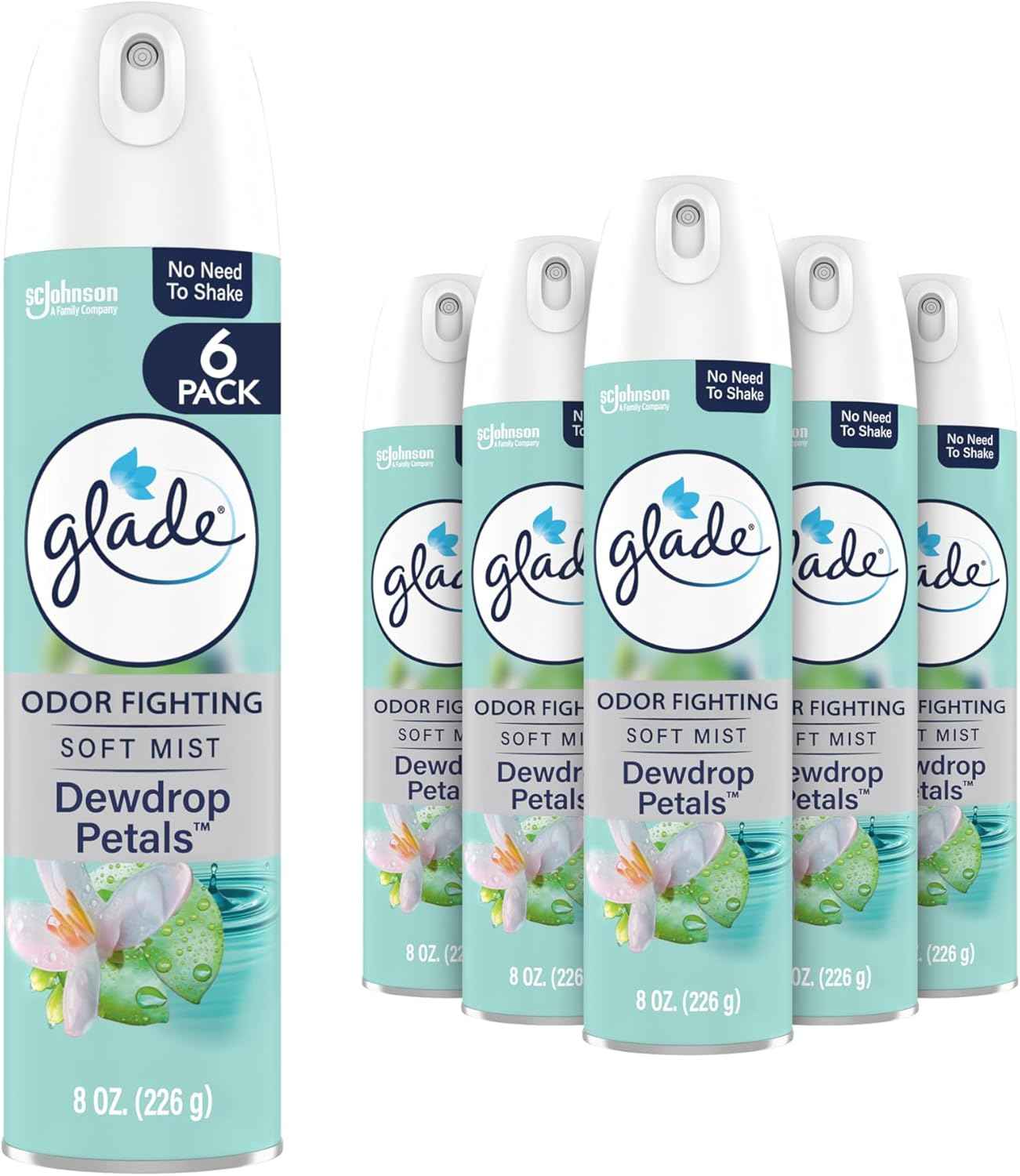 Glade Air Freshener Room Spray, Clean Linen Scent, Odor Fighting to Deliver Long Lasting Freshness, 8 Oz, 6 Count