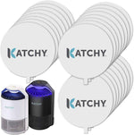 Katchy Original and Midnight Glue Board Refills (8 Pack) - Indoor Insect Trap Glue Board Refills for Mosquito, Gnat, Moth, Fruit Flies - Non-Zapper Traps for Buzz-Free Home