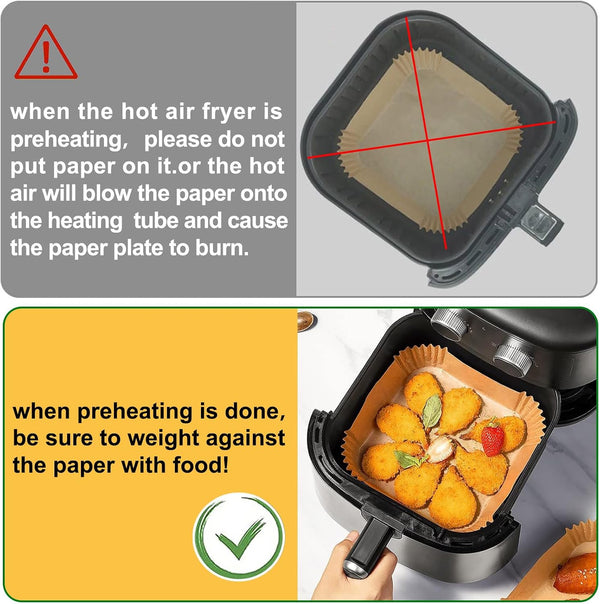 Air Fryer Liners Disposable 4QT/5QT for Chefman Air Fryer, 7.5 Inch 150Pcs Parchment Paper Liners for Chefman 4QT Compact Airfryer & TurboX 4-in-1 Air Fryer 5-Quart
