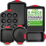 NutriChef 3-Piece Nonstick Kitchen Oven Baking Pans Set