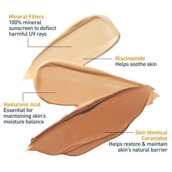 ceraVe hydrating mineral sunscreen spf 30 sheer tint medium 1.7 fl oz