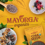 Mayorga Organic Raw Chia Seeds, 3lb Resealable Bag | Superfood w/Plant-Based Omega 3 & Vegan Protein | USDA Certified, Gluten-Free, Non-GMO, Direct Trade, Kosher | Add to Breakfast, Oats & More