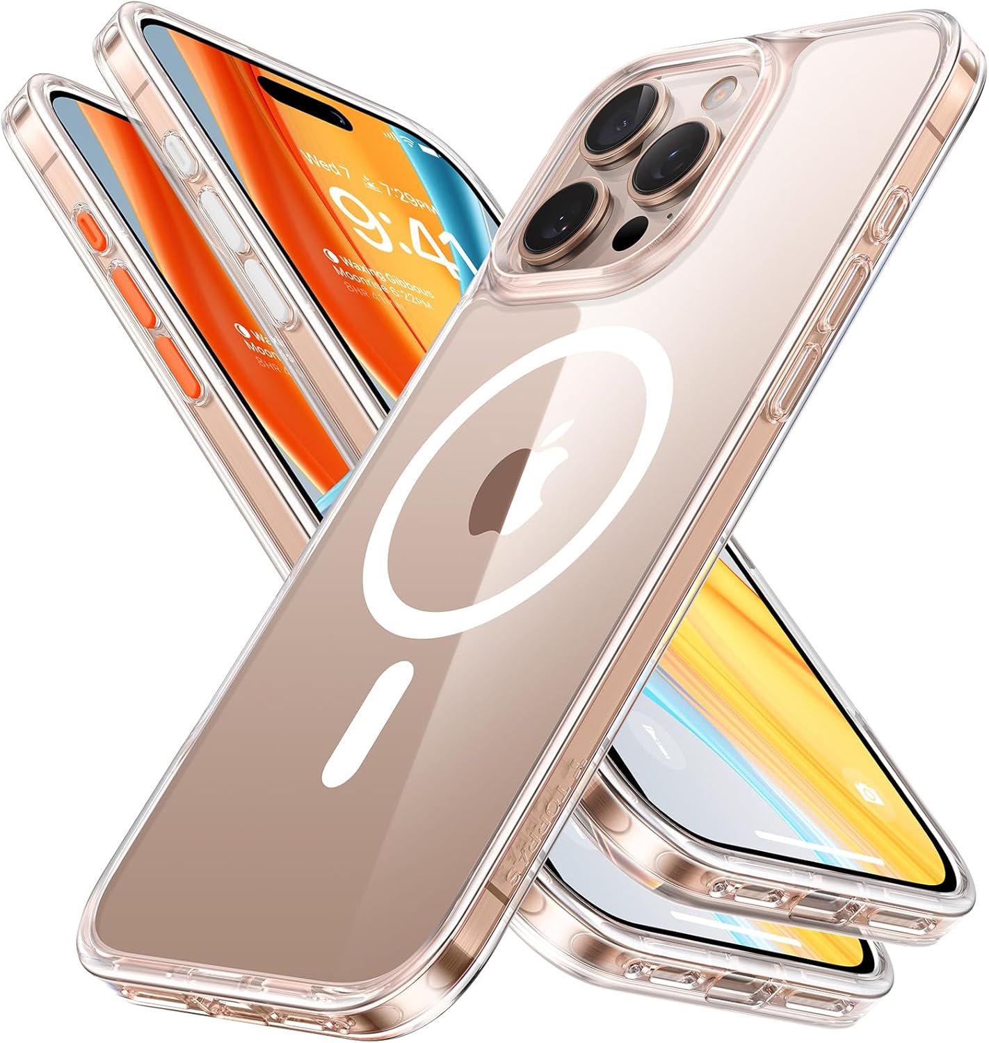 TORRAS for iPhone 17 Pro Case, Shockproof Magnetic [Camera Control][Military-Grade Protective][Fit for MagSafe] Slim Translucent Anti-Fingerprint Phone Case for iPhone 17 Pro 6.3", Deep Blue - Rayz Mart