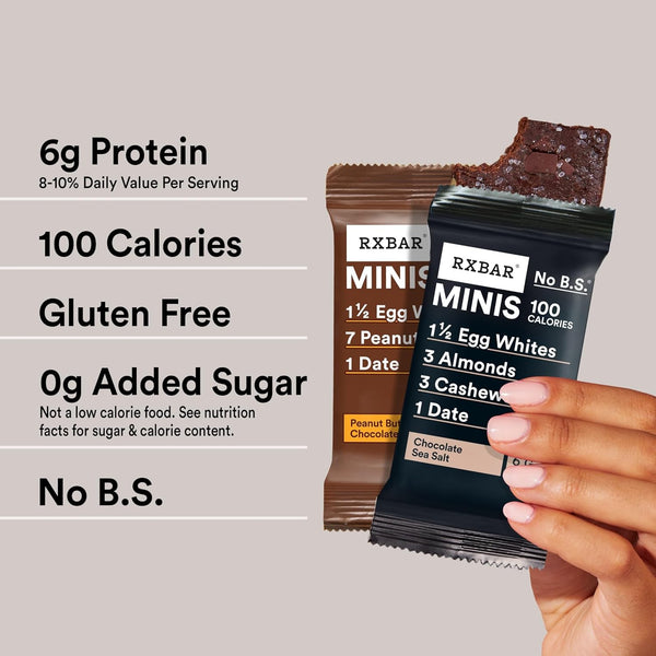 RXBAR Minis Protein Bars Variety Pack 8 Count 7.3oz Box