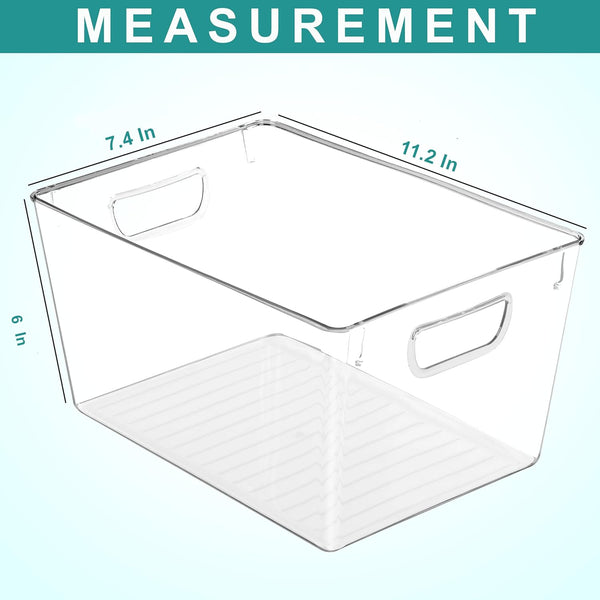 Utopia Kitchen Clear Pantry Organizers and Storage Bins 6 Pack