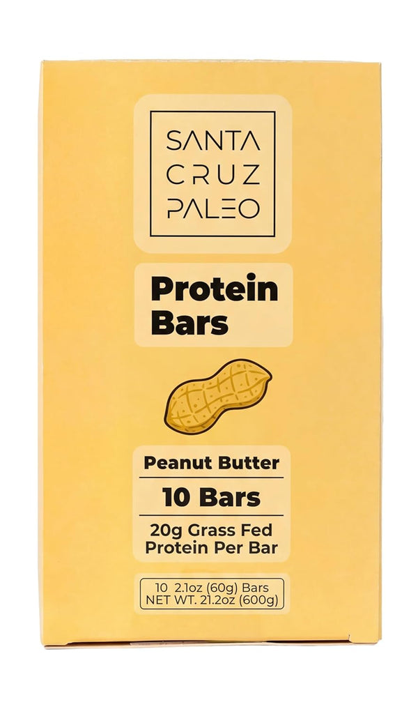 Grass-Fed Whey and Collagen Protein Bar, 20g Protein, Chocolate Flavor, Pack of 10