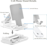 Adjustable Angle Height Phone Stand for Desk Compatible with iPhone and Smartphones