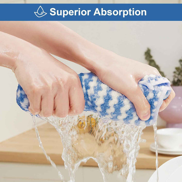 JOYMOOP 18 Pack Microfiber Cleaning Cloths, 10" x 10", Absorbent, Streak-Free, Lint-Free, Reusable, Washable for Kitchen