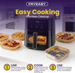 Air Fryer Liners for Cosori And Chefman 6QT: 200 PCS Air Fryer Liners Disposable, Square Airfryer Paper Parchment Sheets, Accessories for Chefman and Cosori, Compatible with 6 Quart Square Airfryers