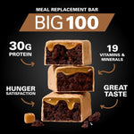 MET-Rx Big 100 Protein Bar, 30G Protein, 9 Count, 3.52 Oz, Salted Caramel Brownie Crunch