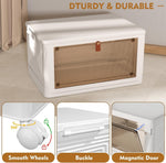 4 Tier Plastic Storage Bins with Lid for Living Room Office Dorm
