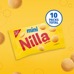 NILLA Wafers Mini Vanilla Wafer Cookies, 10 Snack Packs for Enjoying On The Go