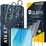 3 Pack Glass Screen Protector for Samsung Galaxy S25 Ultra [6.9 inch] + 3 Pack Camera Lens Protector, 9H Tempered Glass, Fingerprint Unlock, HD Clear Case Friendly Anti-Scratch