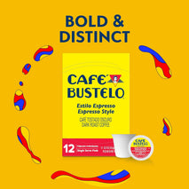 Café Bustelo Espresso Style Dark Roast Coffee Pods, 12 Count, Single Serve