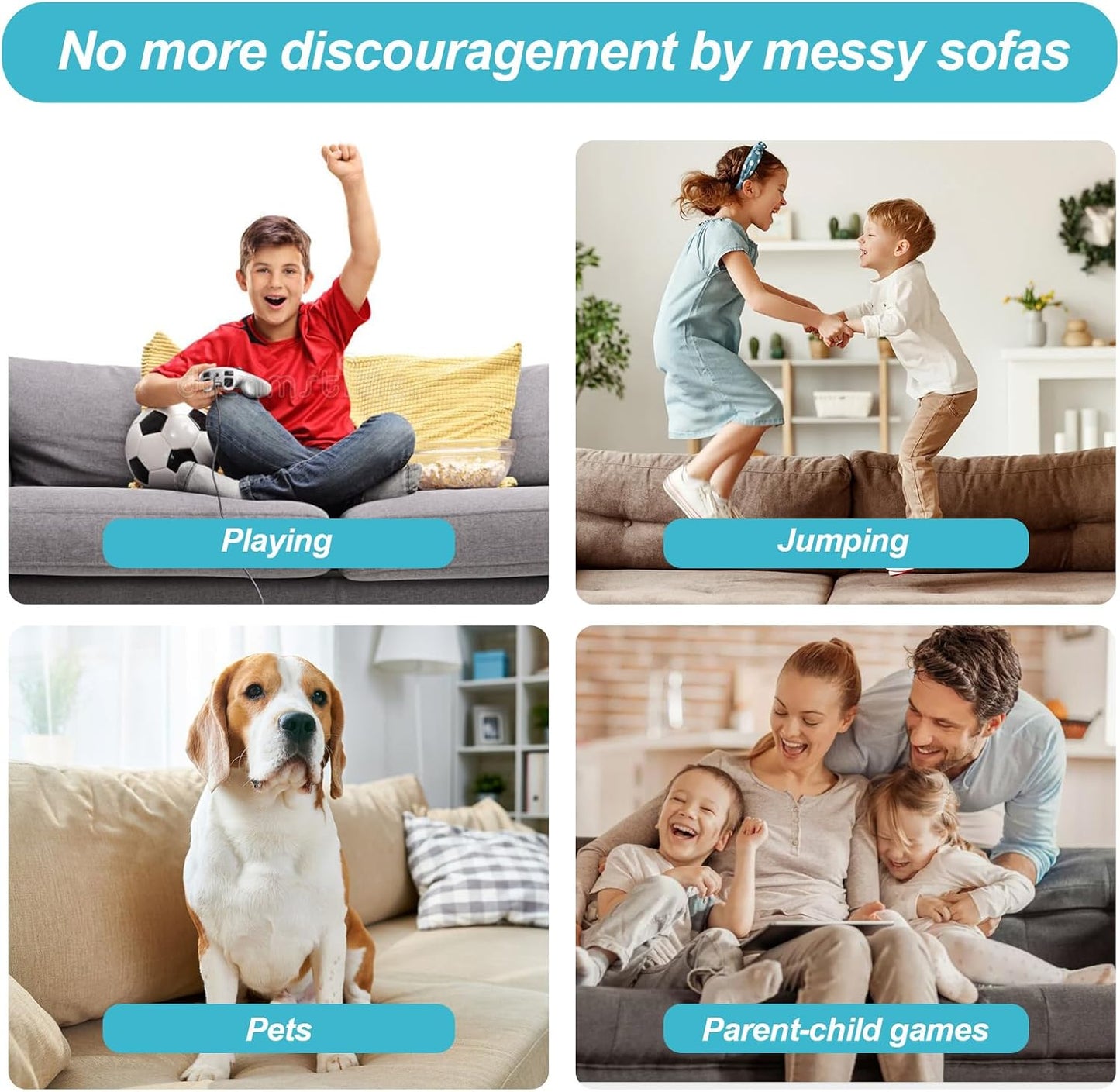 4.4''×16.5 Feet Black Heavy Duty Hook and Loop Tape Adhesive, Keep Couch Cushions from Sliding or Blowing at Outdoor, Picture Wall Hanging, No Punching Wall Mounting, Keep Your Carpet Rugs in Place - Rayz Mart