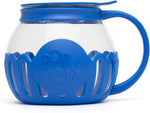 Ecolution Patented Micro-Pop Microwave Popcorn Popper with Temperature Safe Glass, 3-in-1 Lid Measures Kernels and Melts Butter, Made Without BPA, Dishwasher Safe, 1.5-Quart, Aqua