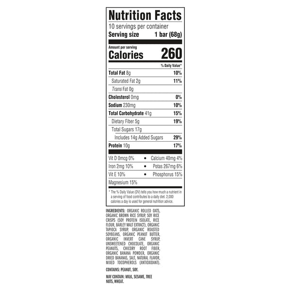 CLIF BAR Energy Protein Bars 10 Pack with Organic Oats and Dark Chocolate
