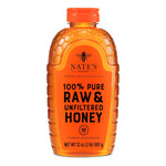 Nate's 100% Pure, Raw & Unfiltered Honey - Award-Winning Taste, 32oz Squeeze Bottle