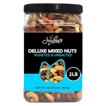Jaybee's unsalted mixed nuts, 32 oz, roasted deluxe nut mix