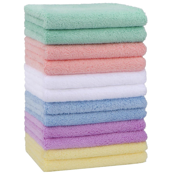 homexcel microfiber coral fleece baby washcloths 24 pack 7x9 inch