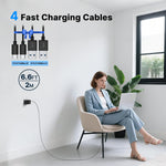 2 Pack 200W USB C Charger Block, Foldable 4-Port GaN5 Super Fast Charger USB C, Dual 65W Type C Charging Block, Laptop Fast Charging Adapter for MacBook Pro/Air, iPad, iPhone, Samsung Galaxy Black