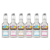 6-pack hawaiian shaved ice syrup assortment, dye-free flavors for shaved ice, snow cones, slushies, sodas, and more