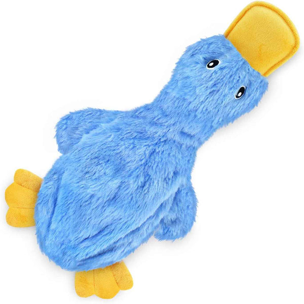 Best Pet Supplies Interactive Squeaky Dog Chew Toy, Ideal Dog Toys for Chewers, Small, Medium & Large Dogs, and Fetch Lovers - Crinkle Duck (Light Pink), Large