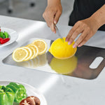 Stainless Steel Cutting Board Set for Kitchen, 3-Piece Double Sided Board