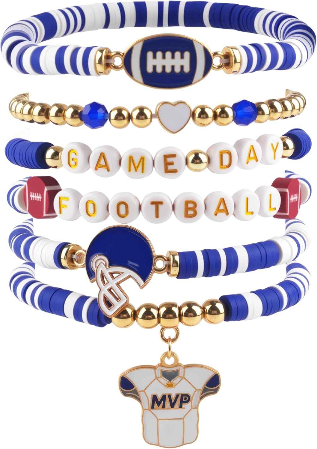 OHOME Valentines Day Outfit Women - 6 Pack Bracelets for Her | Valentines Day Gifts for Her Kids Girls - Valentines Shirts Dress Pajamas | Galentines Decorations Decor Party Supplies