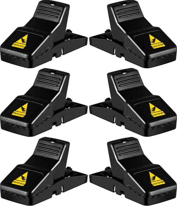 Feeke Mouse Traps, Mice Traps for House, Small Mice Trap Indoor Quick Effective Sanitary Safe Mousetrap Catcher for Family and Pet - 6 Pack, (M01-6Pack)