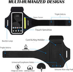 Running Armband for iPhone and Galaxy Phones with Earphone Bag and Zipper Slot