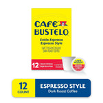 Café Bustelo Espresso Style Dark Roast Coffee Pods, 12 Count, Single Serve
