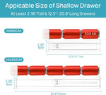 8 Pack Shallow Drawer Dividers for Kitchen Utensil and Underwear Storage