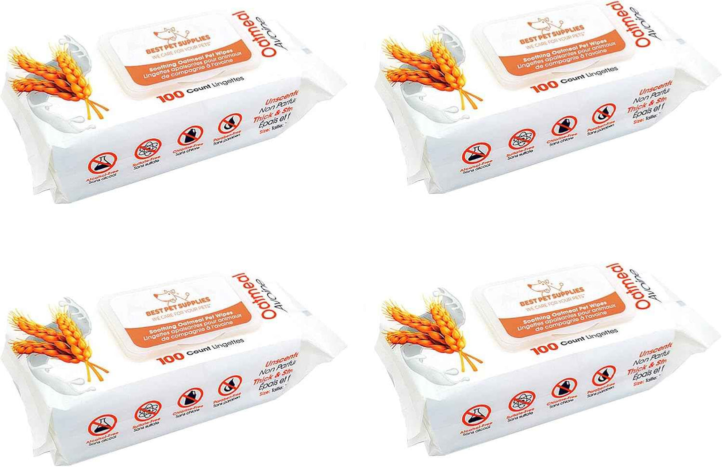 Best Pet Supplies Pet Wipes for Dogs - Dog Wipes Cleaning Deodorizing, for Coats, Ears, Paws - Hydrating, Aloe Vera