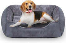 dog bed for small dogs washable super soft durable grey 20x19x6inch